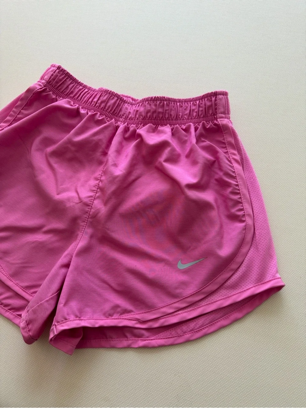 Nike Pink Women's Running Shorts with Reflective Swoosh